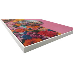 Floral Reflective Disco Ball Framed Art Pink - thumbnail 2