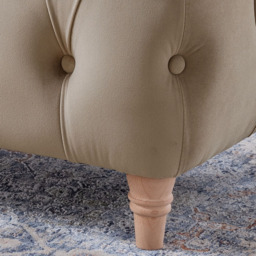 Putty Velvet Footstool - thumbnail 3