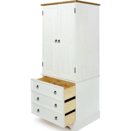 Core Products Corona 2 Door 3 Drawer White Wardrobe - thumbnail 4