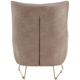 Premier Housewares Henry Light Brown Faux Leather Armchair - thumbnail 4