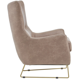 Premier Housewares Henry Light Brown Faux Leather Armchair - thumbnail 3