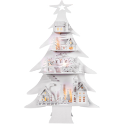 The Christmas Workshop LED Wooden Festive Village Scene in Tree Christmas Decoration - thumbnail 3