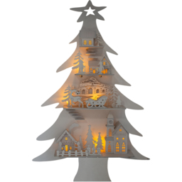 The Christmas Workshop LED Wooden Festive Village Scene in Tree Christmas Decoration - thumbnail 4