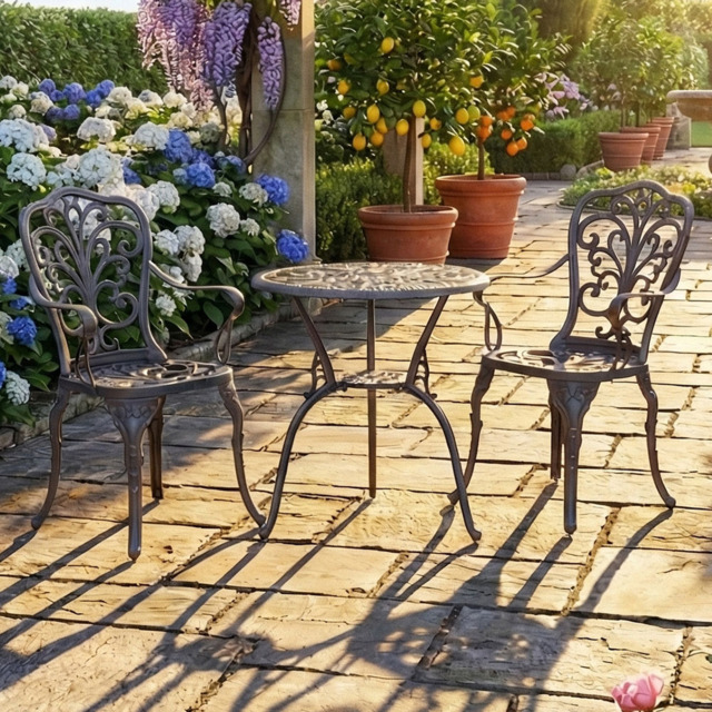 Centurion Supports Bangui 2 Seater Garden Bistro Set Grey - image 1