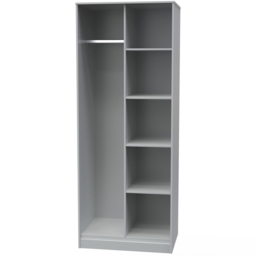 Crowndale Cube Dusk Grey Open Wardrobe Ready Assembled - thumbnail 2