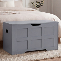 Vida Designs Grey Ottoman Storage Box Small - thumbnail 1