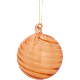 Opaque Autumn Swirl Bauble Orange