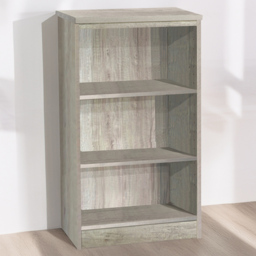 R White Cabinets 3 Shelf Mid Height Grey Nebraska Bookcase
