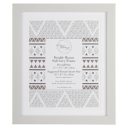 The Port. Co Gallery Soft Grey Photo Frame with 2 Mounts 10 x 8 inch - thumbnail 1