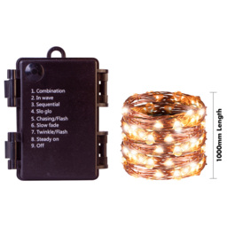 St Helens Battery Copper Wire Lights 10m - thumbnail 4