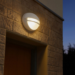 Lighting Collection IP44 Harbourline White Outdoor Wall Light - thumbnail 2