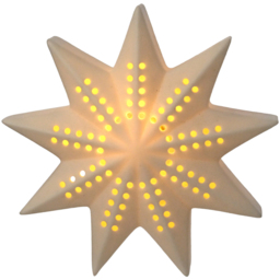 The Seasonal Gift Co. LED Star Ceramic Christmas Decoration 12cm