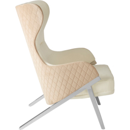 Premier Housewares Piermount Ivory Wingback Chair - thumbnail 3