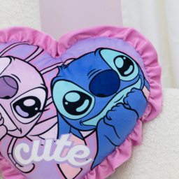 Stitch Cutie Heart Shaped Cushion Pink - thumbnail 4