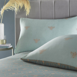 furn. Bee Deco Super King Eau De Nil Duvet Set - thumbnail 2