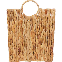 Neutral Water Hyacinth Handle Basket 34cm - thumbnail 3