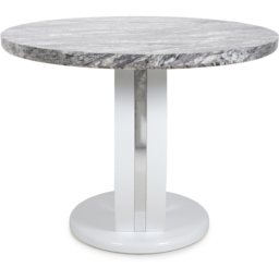 Neptune 4 Seater Round Dining Table Marble Effect - thumbnail 3