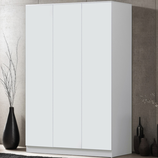 FWStyle Stora 3 Door Matt White Wardrobe - image 1