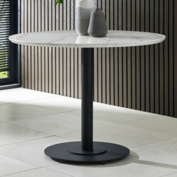Julian Bowen Luca Black 4 Seater Round Dining Table