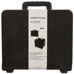 Black Foldable Storage Trolley - thumbnail 2