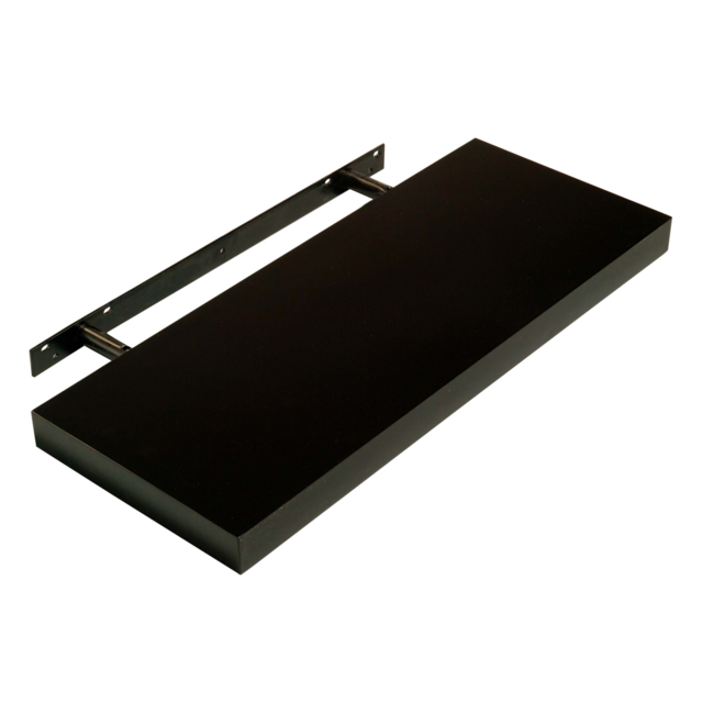 My Home Black Gloss Floating Shelf Kit 60cm