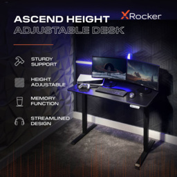 X Rocker Ascend Black Electric Height Adjustable Gaming Desk - thumbnail 2