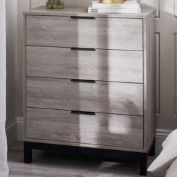 Julian Bowen Bali 4 Drawer Grey Oak Chest of Drawers