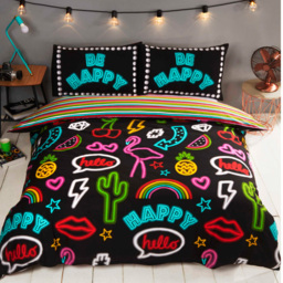 Rapport King Size Multicolour Home Be Happy Duvet Set