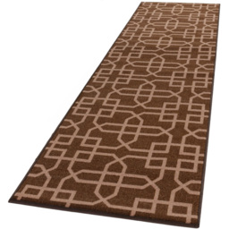 Smart Living Siam Brown and Beige Non-Slip Mat with Gel Backing 67 x 220cm