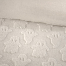Ghosts Teddy Fleece Duvet Set White King - thumbnail 4