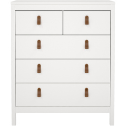Florence Barcelona 5 Drawer White Chest of Drawers - thumbnail 3