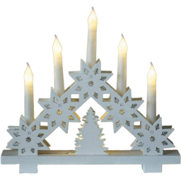 Marco Paul LED Wooden Snowflake Candle Bridge