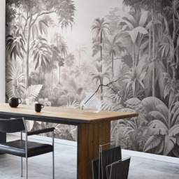 Origin Murals Jungle Trees Black Wall Mural