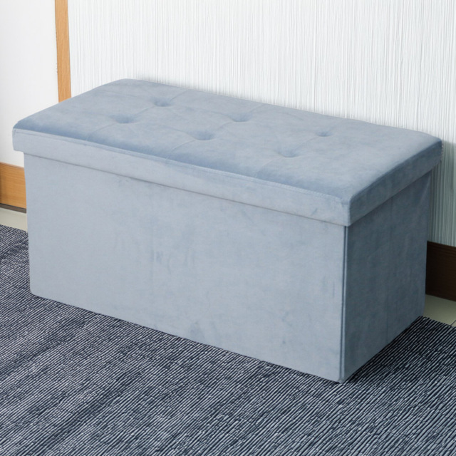 Seville Brushed Velvet Trunk - Blue - image 1