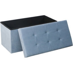 Seville Brushed Velvet Trunk - Blue - thumbnail 3