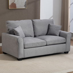 Artemis Home Lewiston 2 Seater Grey Fabric Sofa Bed - thumbnail 1