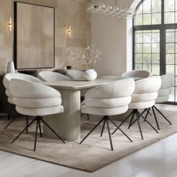 SOLACE+CO Zoya Eira Beige 8 Seater Dining Set - thumbnail 1