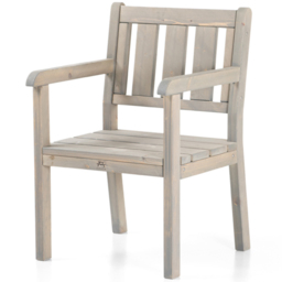 AMATA Ungurs Grey Wooden Straight Garden Chair - thumbnail 2