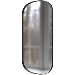 Bathstore Matt Black Oblong Mirror 80 x 40cm - thumbnail 3