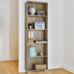 tectake Lexi 6 Tier Sonoma Oak Bookshelf