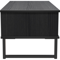 Crowndale Fluted Single Drawer Black Ash Coffee Table Ready Assembled - thumbnail 3