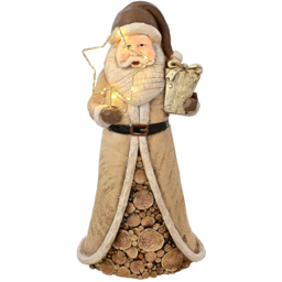 The Seasonal Gift Co. LED Santa with Star Wood Effect Christmas Decoration 46cm - thumbnail 3