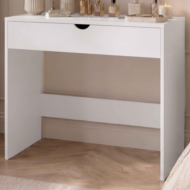 Vida Designs White Single Drawer Dressing Table - image 1