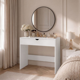 Vida Designs White Single Drawer Dressing Table - thumbnail 4