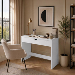 Vida Designs White Single Drawer Dressing Table - thumbnail 3