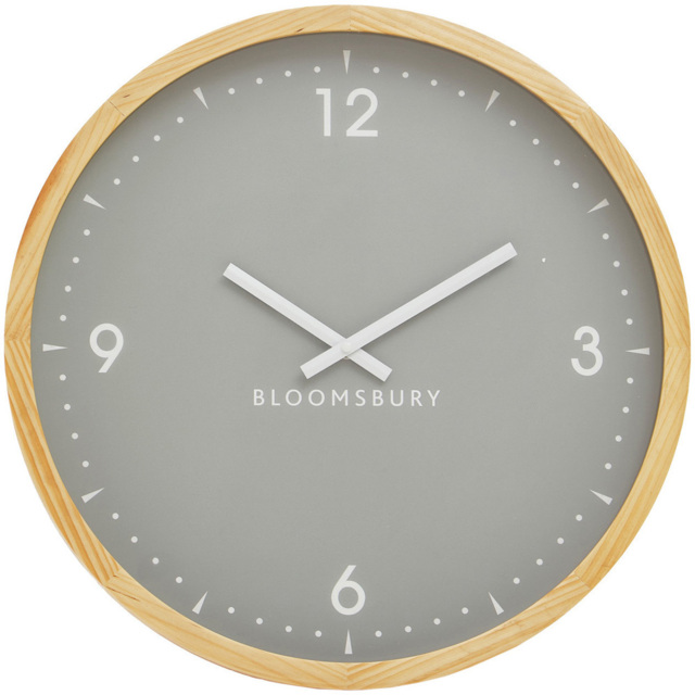 Premier Housewares Vitus Grey Round Wall Clock 50cm - image 1