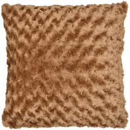 Velosso Posy Light Brown Chenille Filled Cushion 43 x 43cm 2 Pack