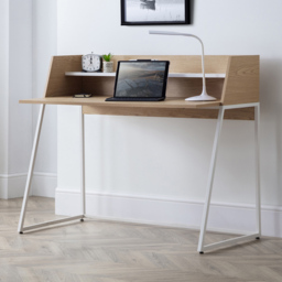 Julian Bowen Palmer Single Shelf Desk Oak Effect