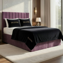 DS Living Aria Pink Super King Size Plush Ottoman Bed