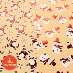 All I Want for Christmas Single Foiled Santa or Snowman Gift Wrap in Assorted Styles - thumbnail 1
